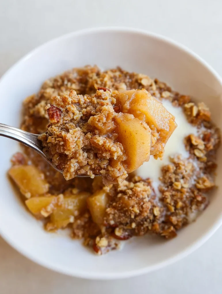 Healthy Breakfast Apple Crumble