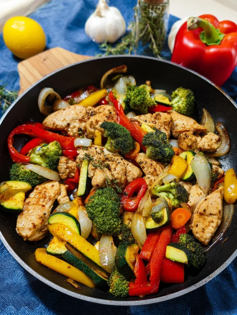 Healthy Chicken and Vegetables Skillet