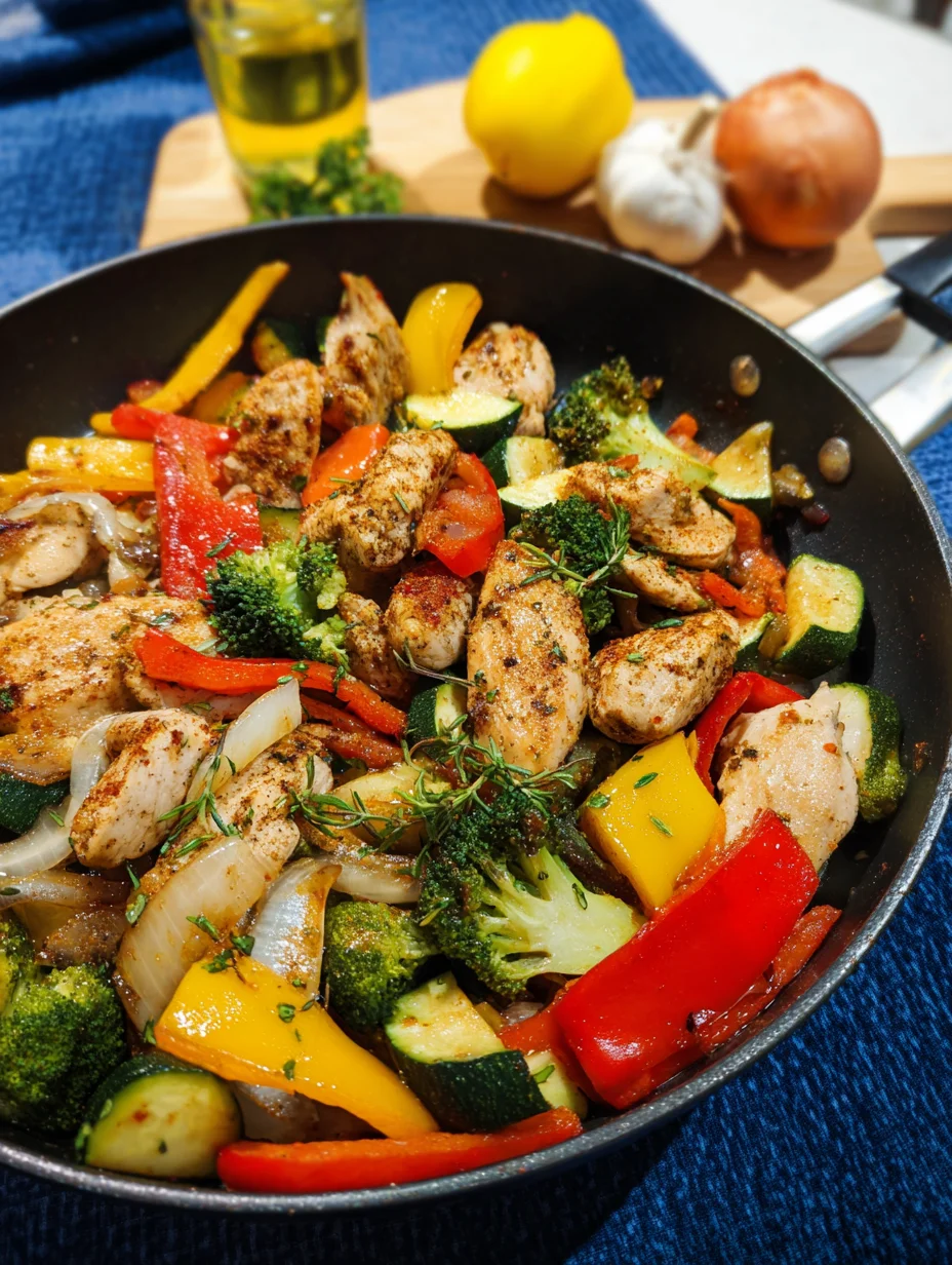 Healthy Chicken and Vegetables Skillet