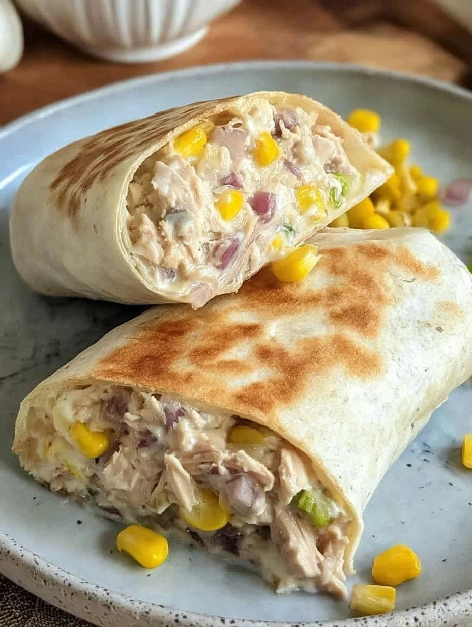 Healthy Tuna Melt Wrap