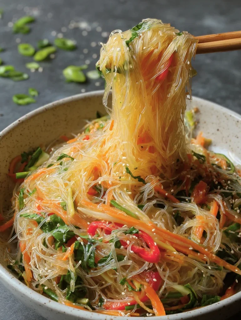 No Cook Noodle Salad with a Tangy Dressing