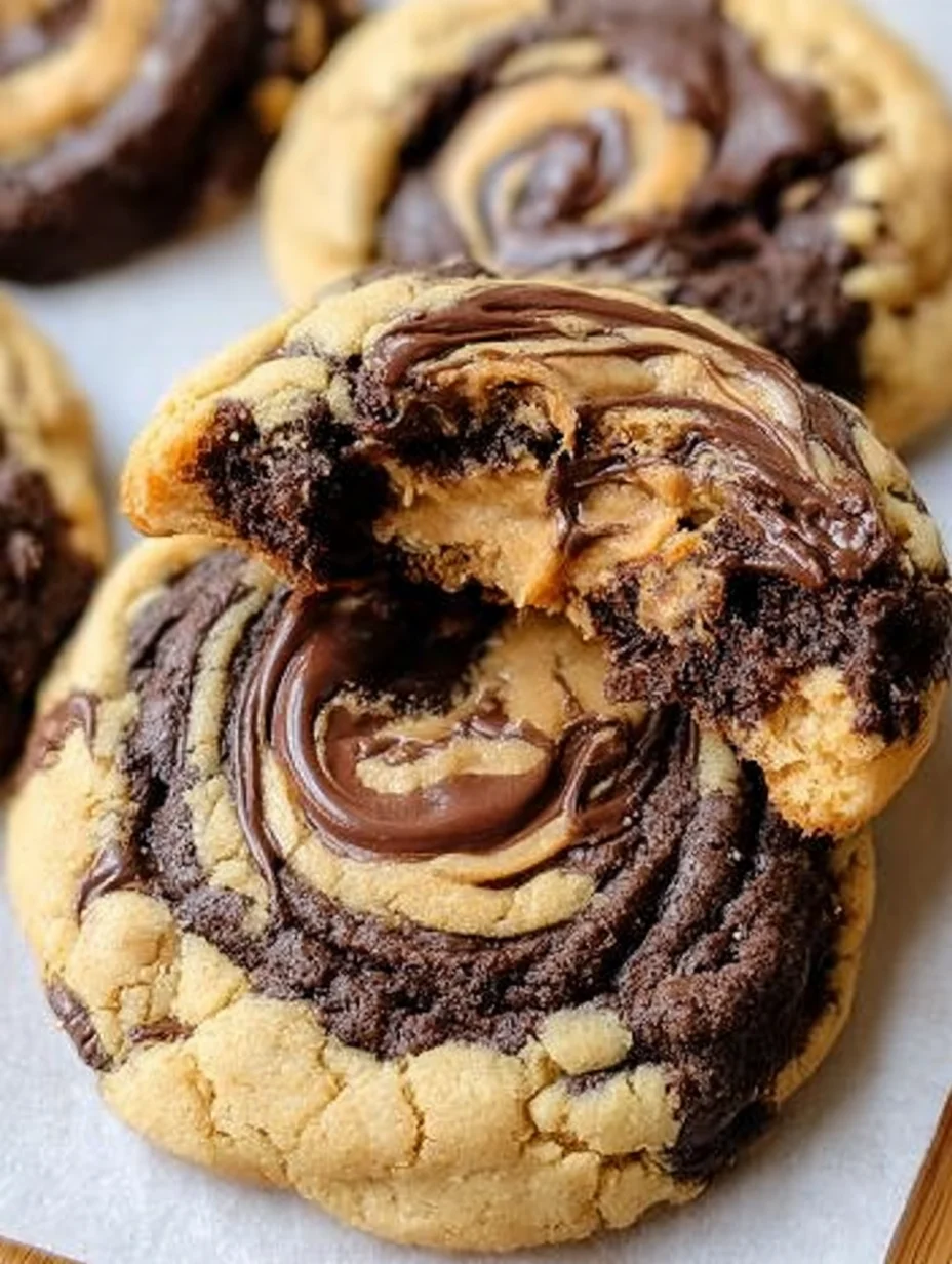 Peanut Butter Brownie Swirl Cookies
