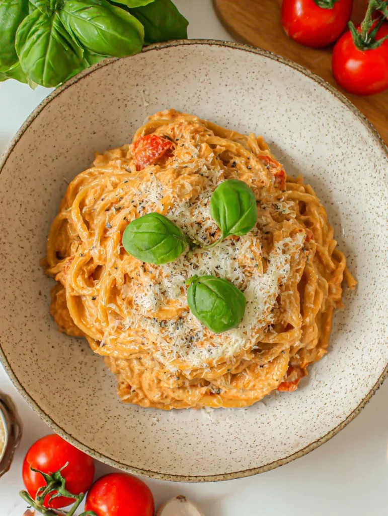 Roasted Tomato and Garlic Ricotta Pasta