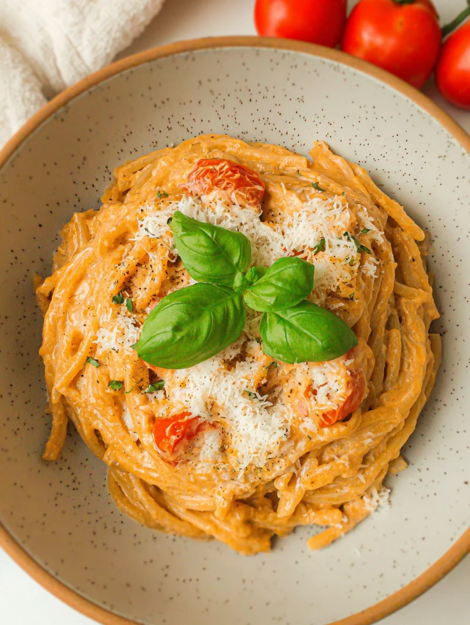 Roasted Tomato and Garlic Ricotta Pasta