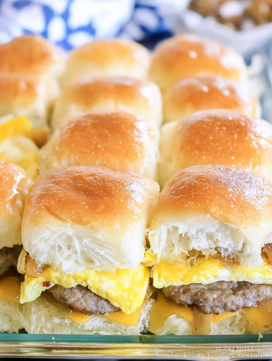 Sausage Egg and Cheese Breakfast Sliders