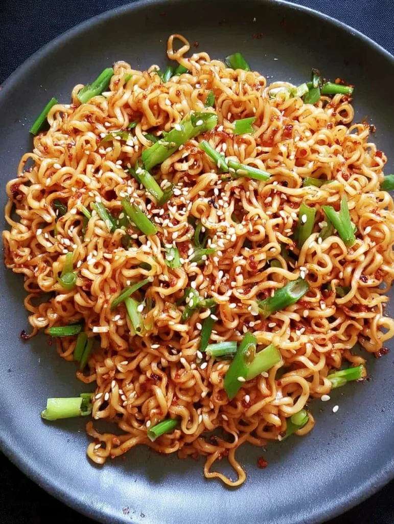 10 Minute Sesame Garlic Ramen Noodles