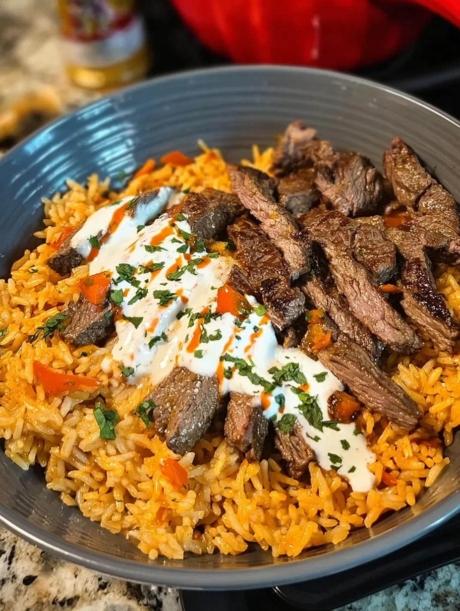 Steak Queso Rice