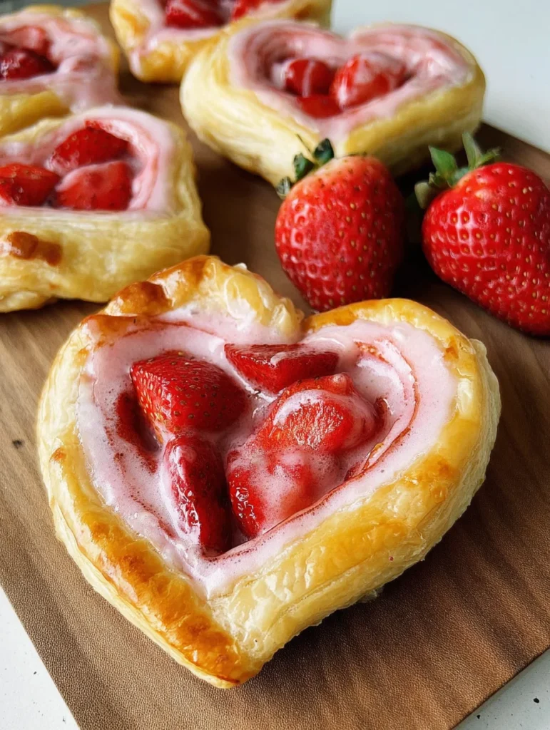 Strawberry Cream Cheese Heart Danishes