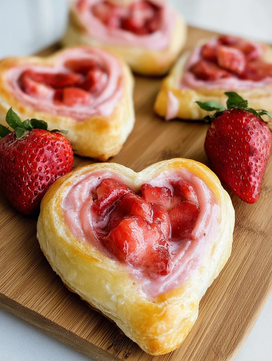 Strawberry Cream Cheese Heart Danishes