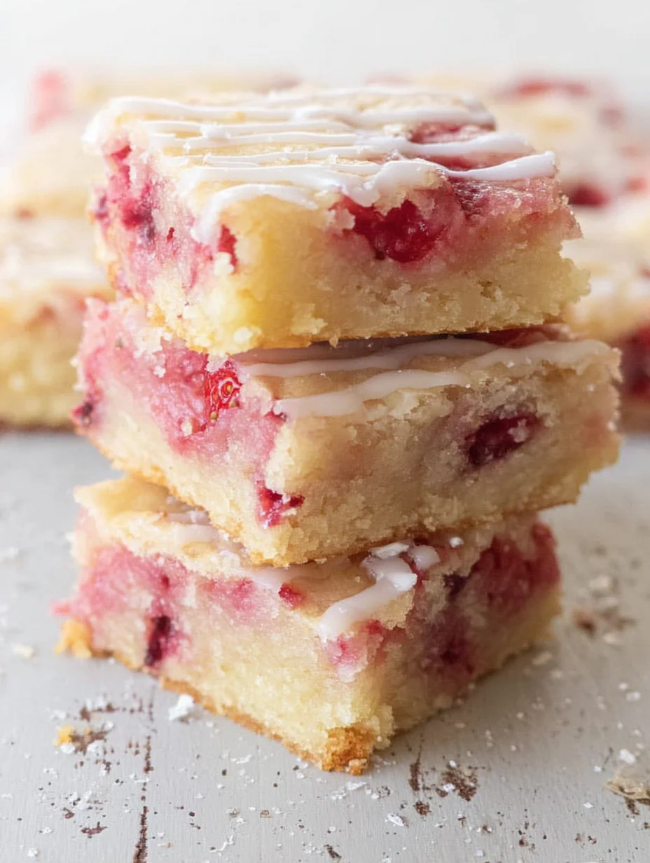 Strawberry Lemon Blondies