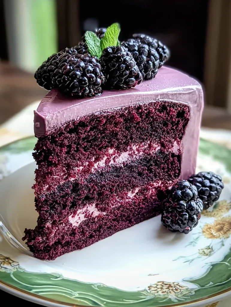 Indulge in Irresistible Blackberry Velvet Cake Bliss