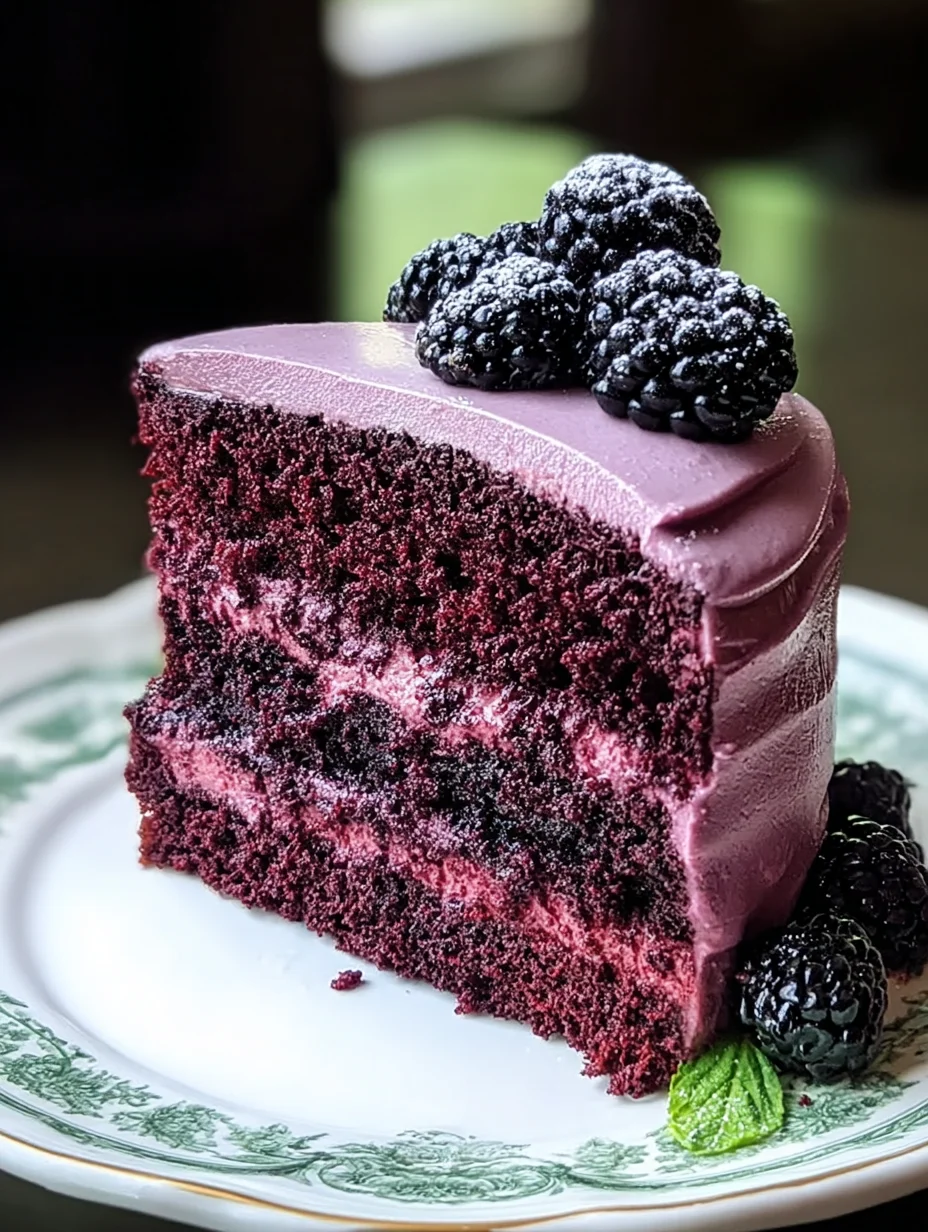 Blackberry Velvet Cake
