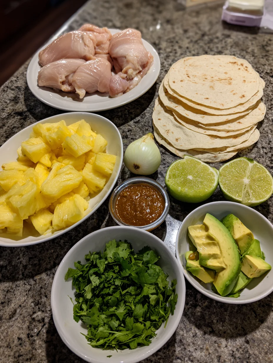 Chicken Pineapple Tacos