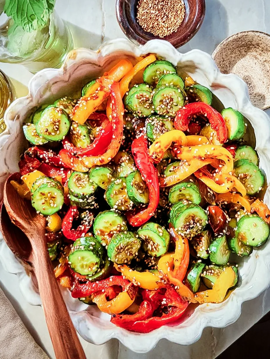Cucumber Bell Pepper Salad