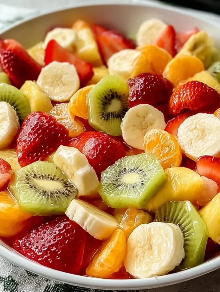 Delicious Easter Fruit Salad with Peach Pie Filling