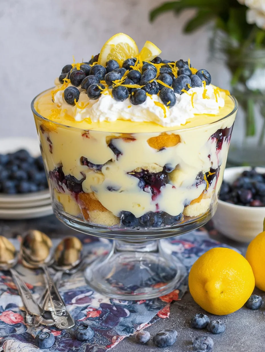 Easy Lemon Blueberry Trifle