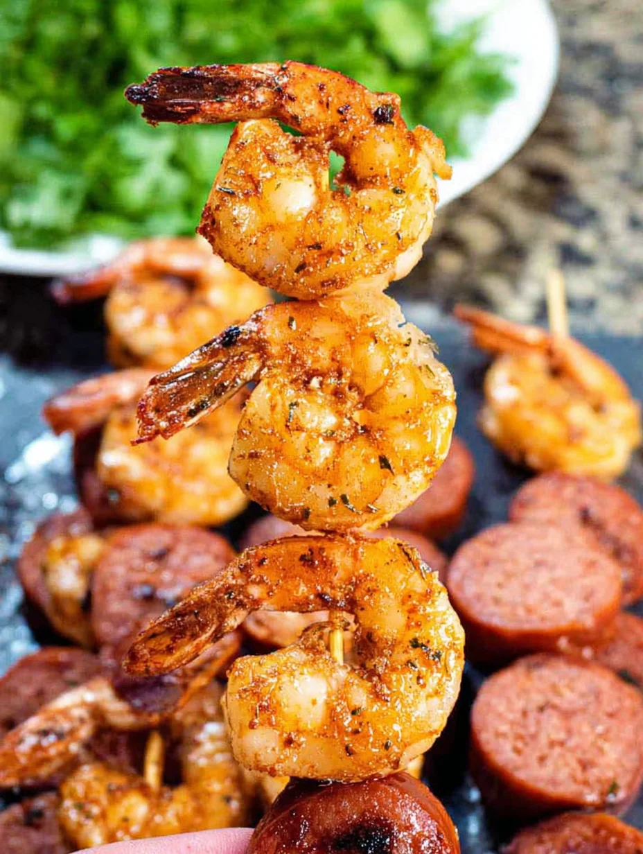 Sausage and Shrimp Kabobs