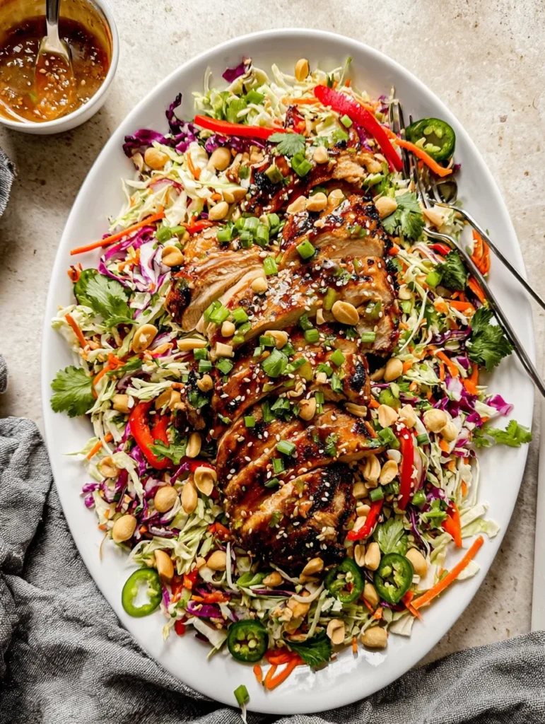 Sesame Chicken Cabbage Crunch Salad