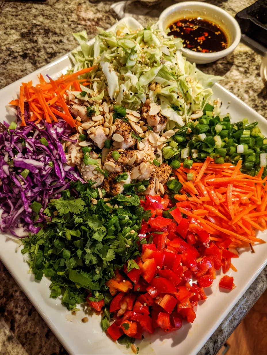 Sesame Chicken Cabbage Crunch Salad