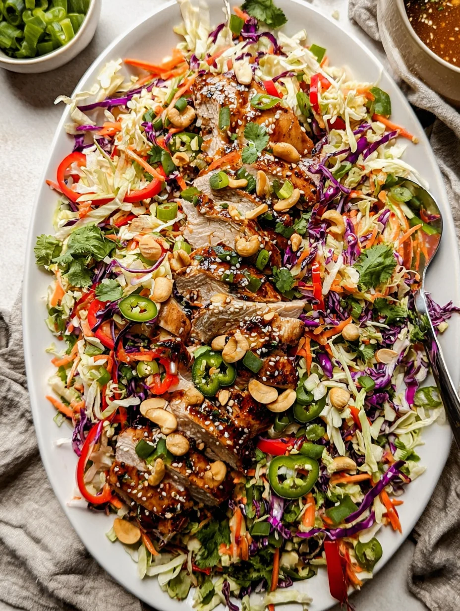 Sesame Chicken Cabbage Crunch Salad
