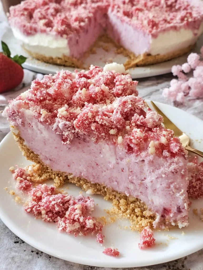 Strawberry Shortcake Freezer Pie