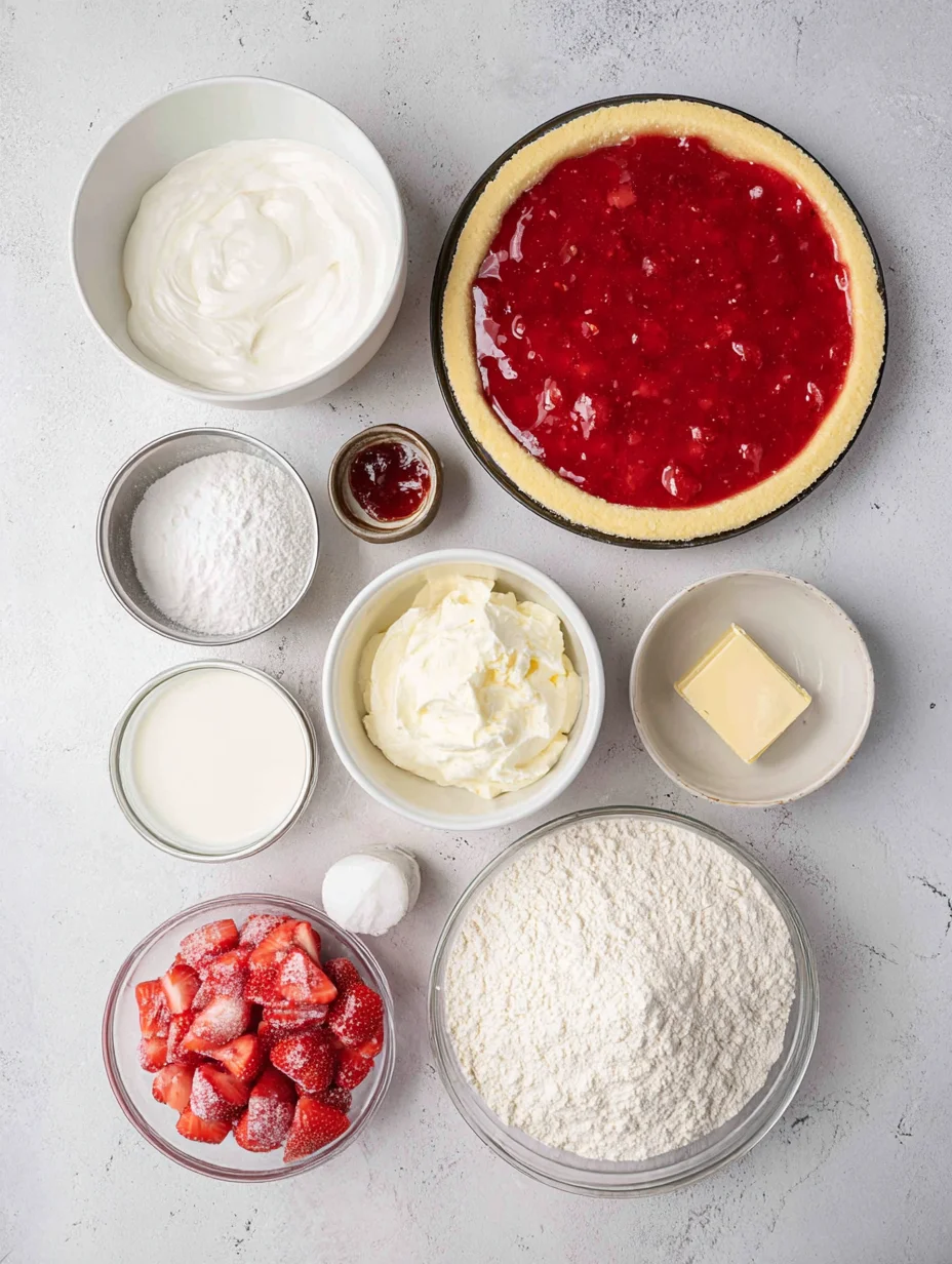 Strawberry Shortcake Freezer Pie