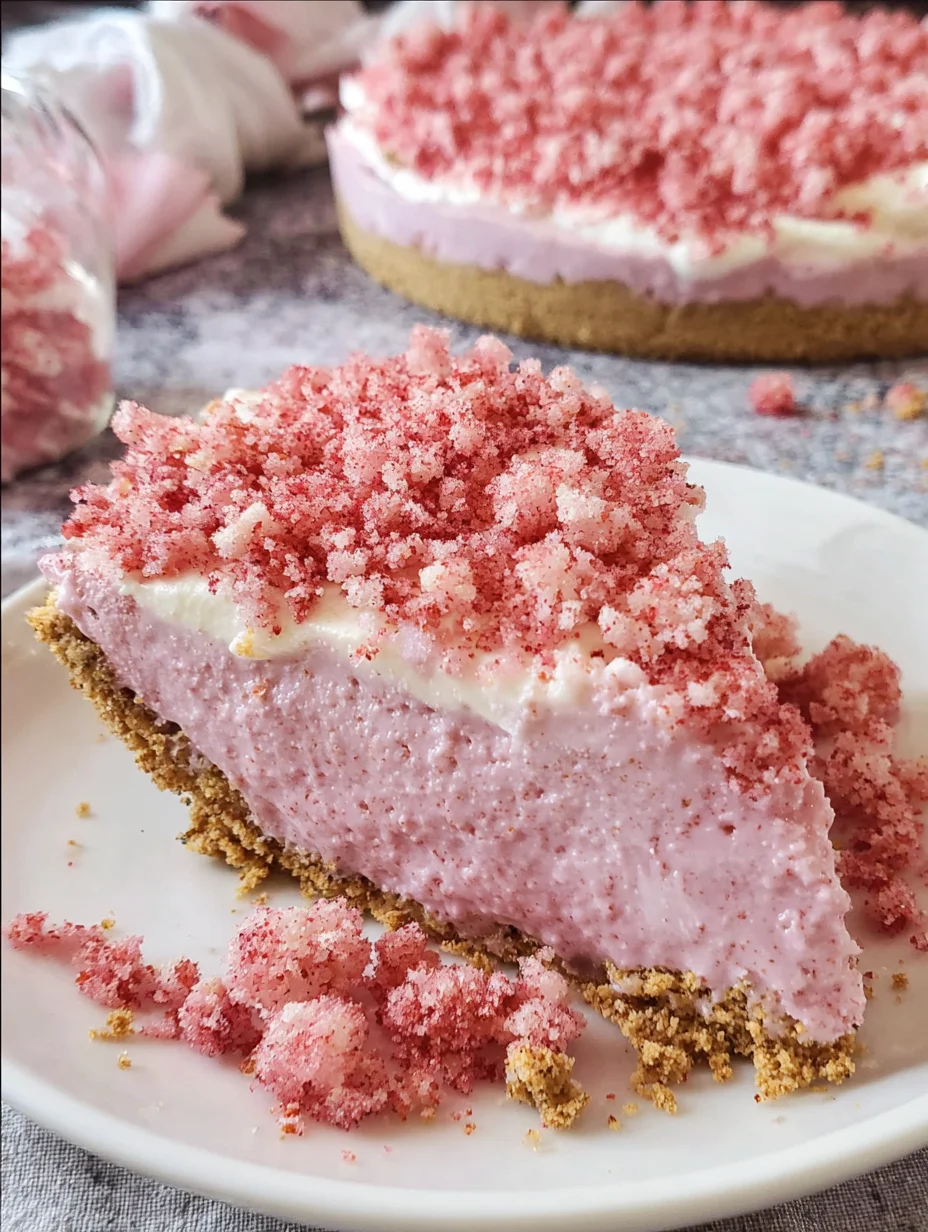 Strawberry Shortcake Freezer Pie