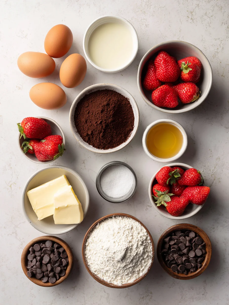 Chocolate Covered Strawberry Brownies