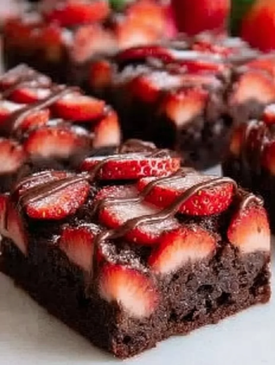 Chocolate Covered Strawberry Brownies