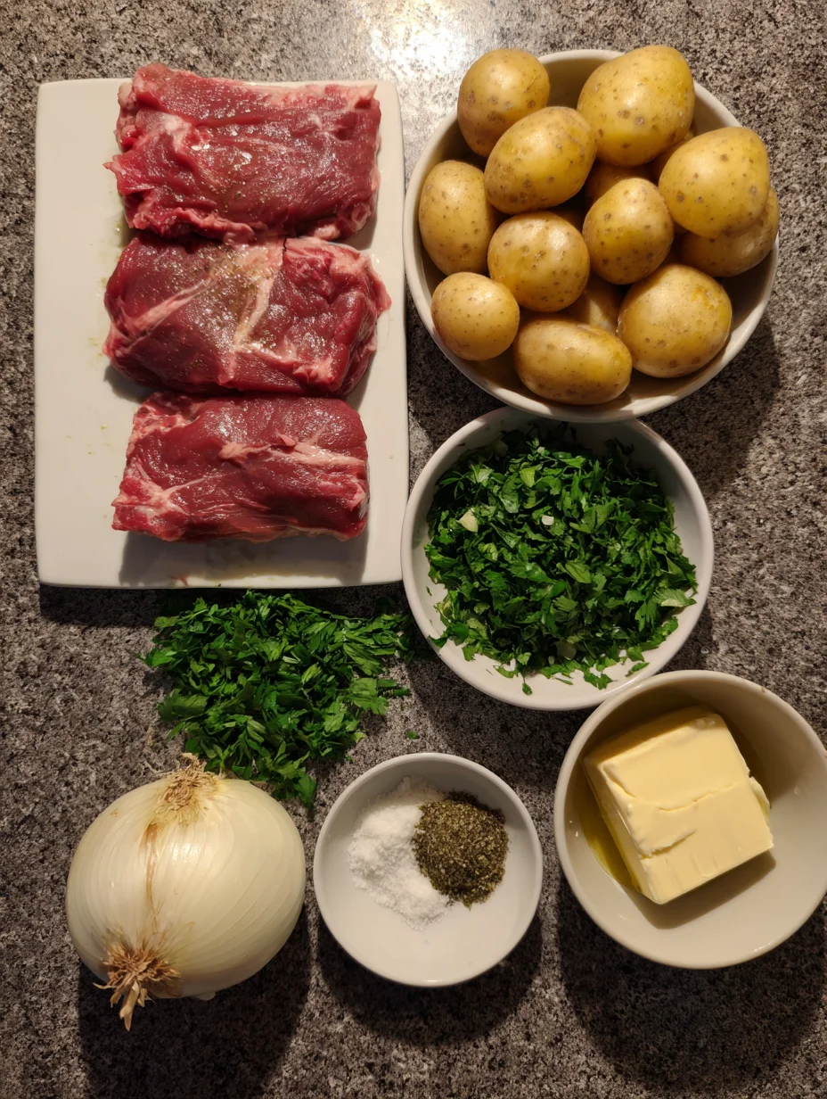 Garlic Butter Steak and Potato Foil Packets