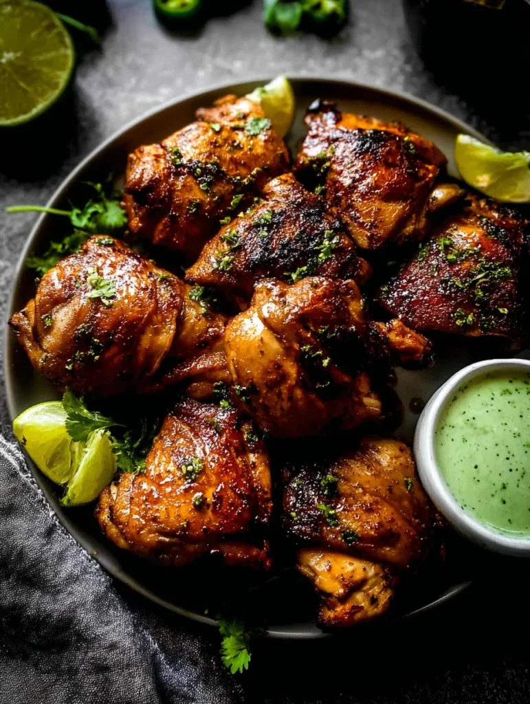 Peruvian Chicken with Creamy Green Sauce