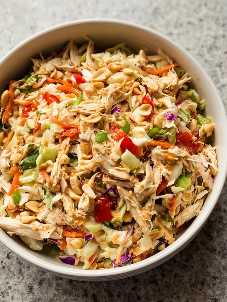 Thai Chicken Salad with Peanut Dressing